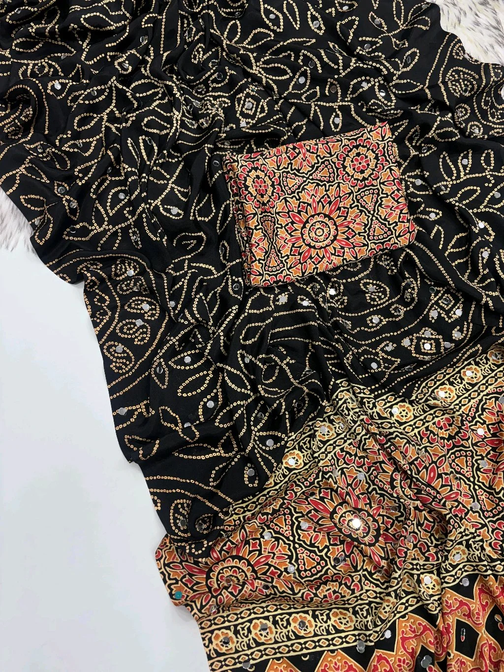 Pure Arjakh Satin Saree thumbnail 5