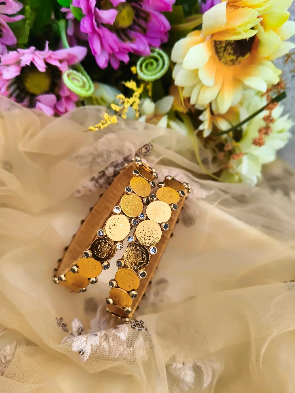 Customized Silk Thread Kasu Bangles