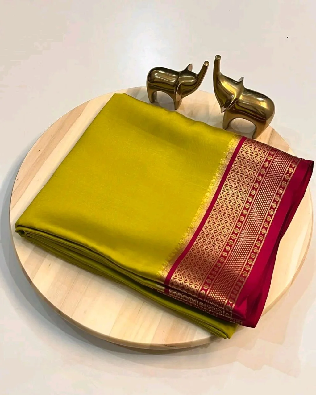SEMI MYSORE CREPE SAREE 7