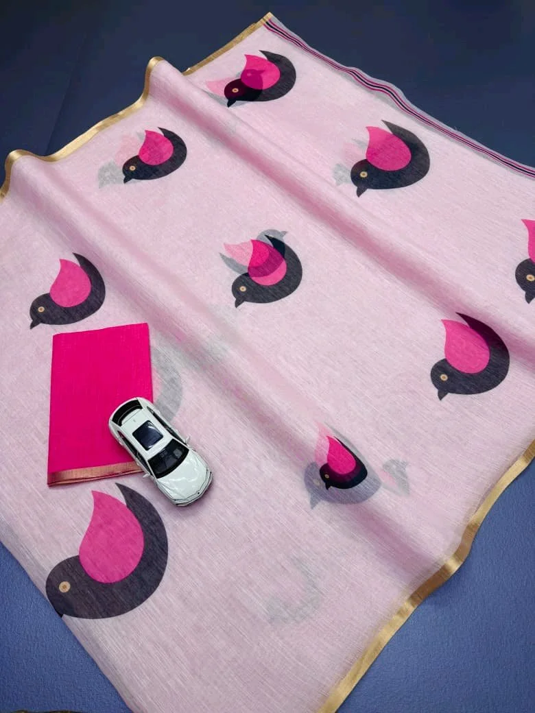 Soft Lenin Sarees 6