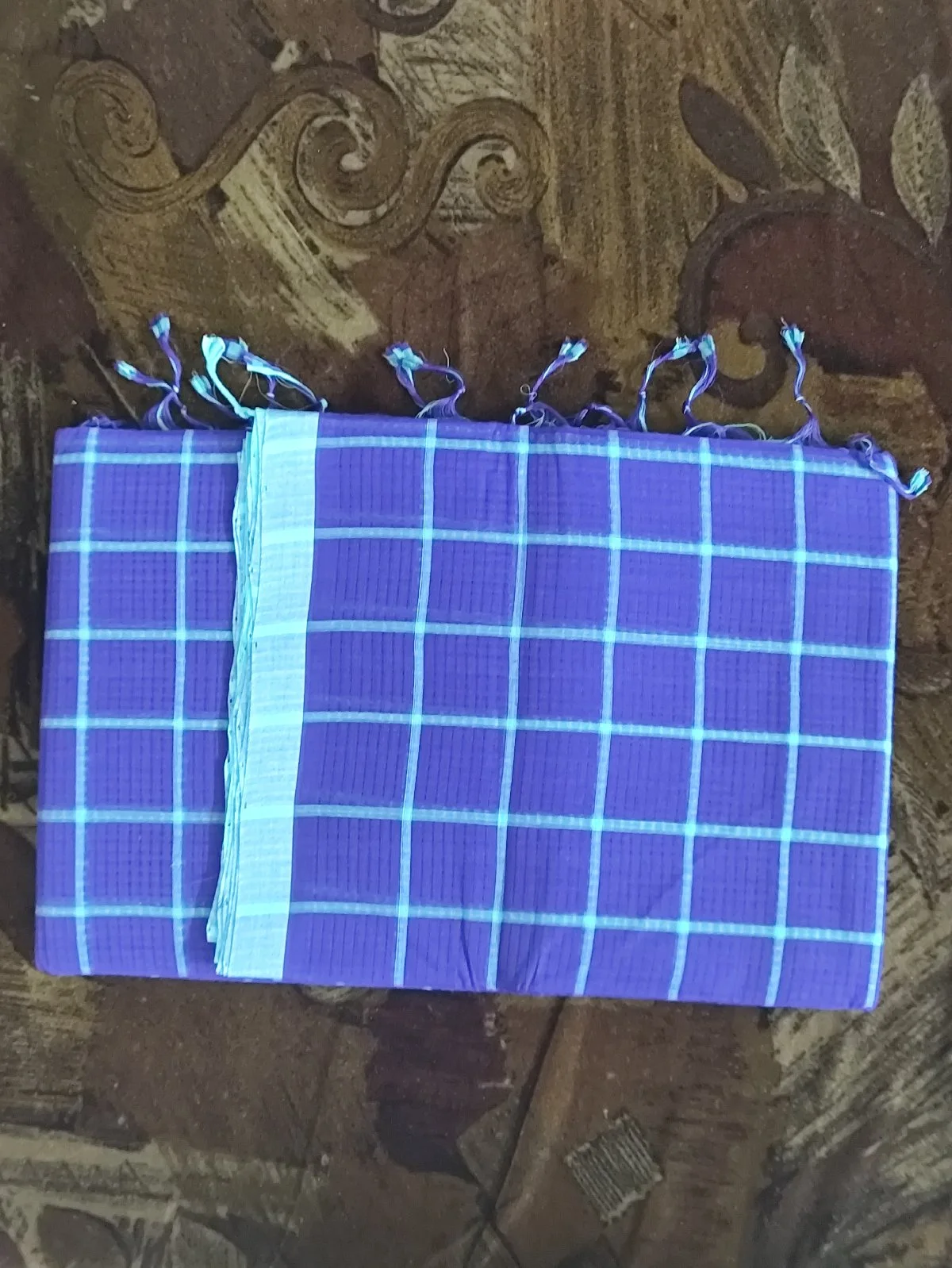 Dark Rani pink with halfwhiteHandloom cottonsaree 5