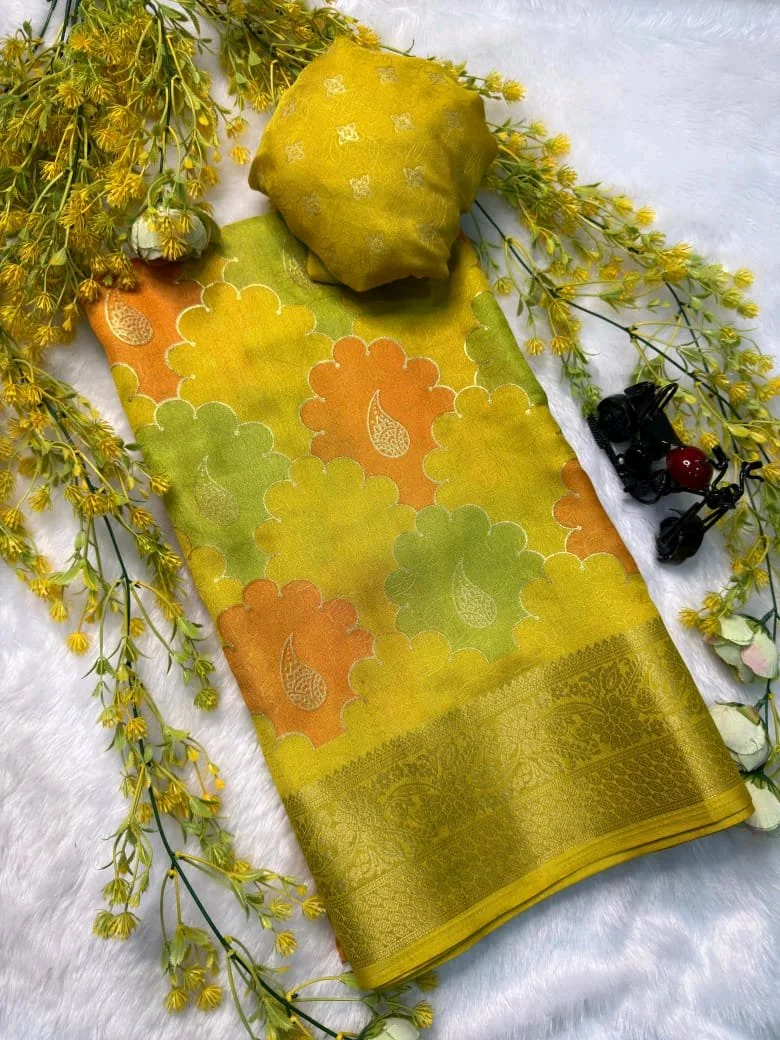 Marsh Mellow Sarees With Blouse Piece 1