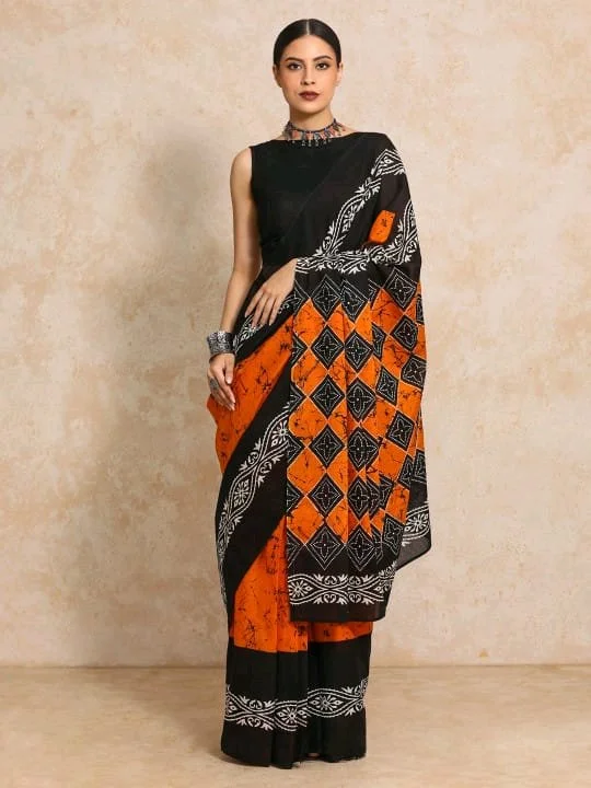 New updateBagru Block Print Cotton mulmul Sarees With Running Blouse Fabric:- Pure Mulmul (9280)Saree:-5.5m+ Blouse:- 1mPrice:- 700 thumbnail 6