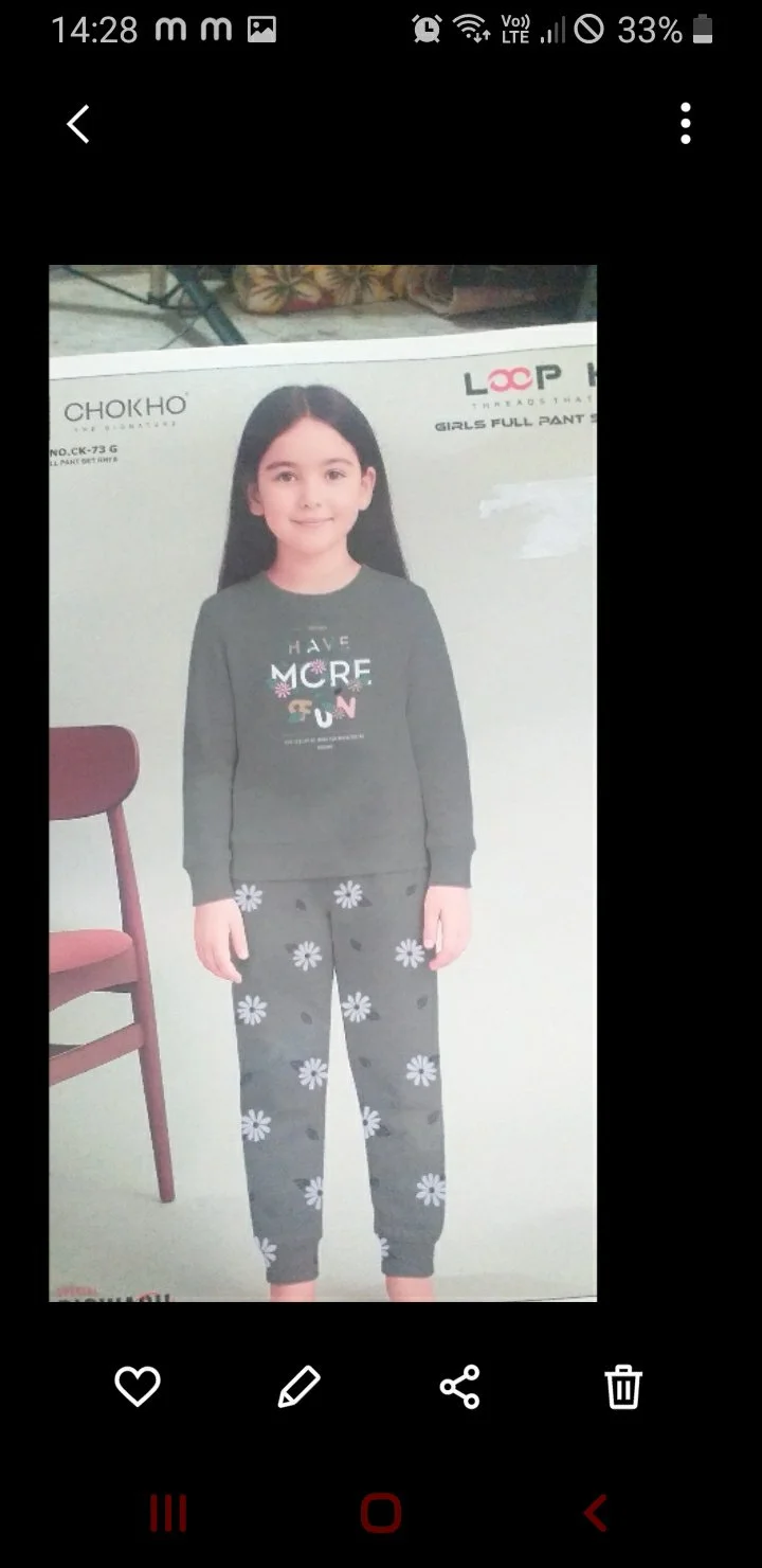 8-10 yearsCHOKHO Girls Purple Floral Nightwear Set - Variant 3