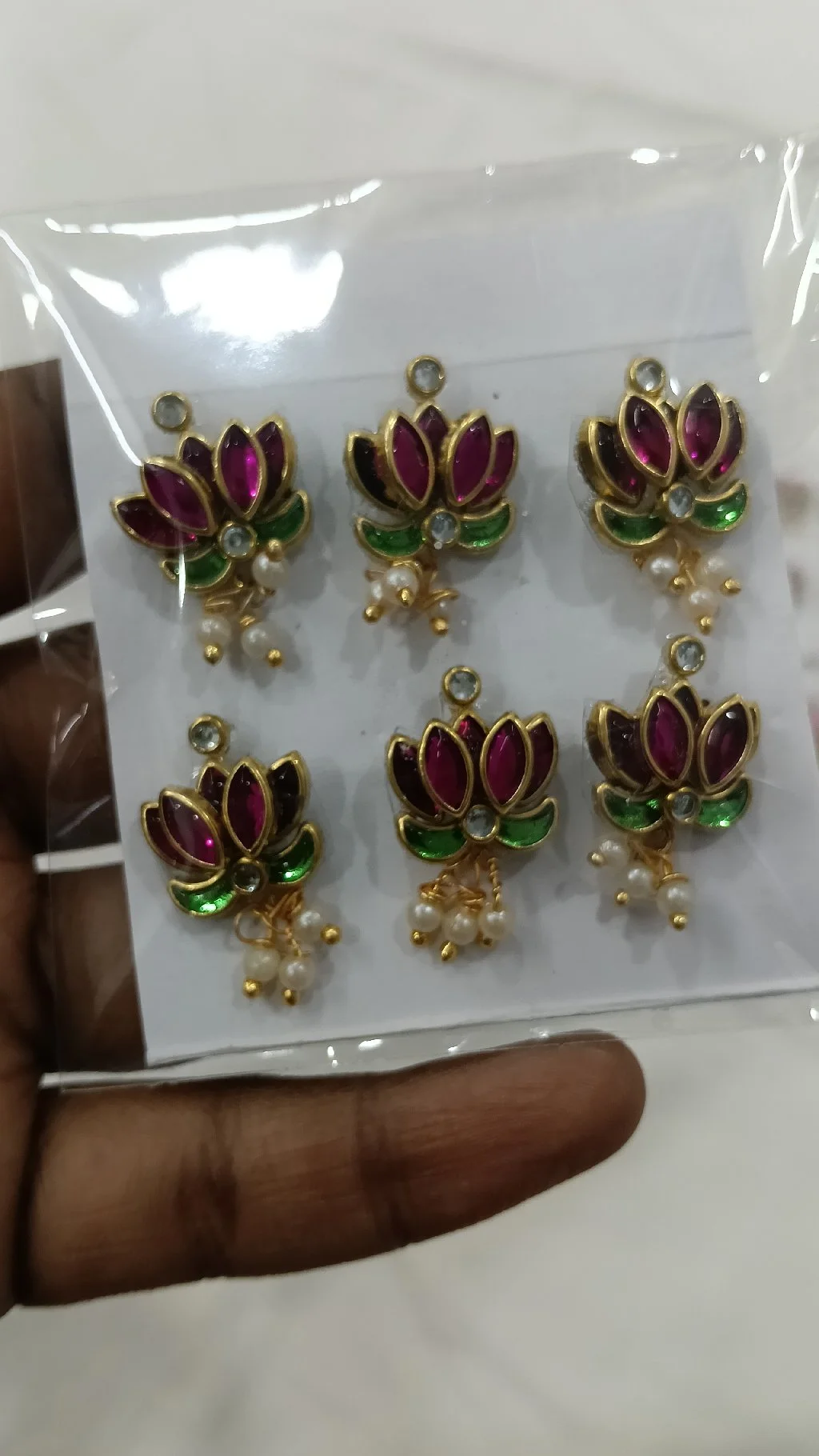 Set of 6 Lotus Hair Pins