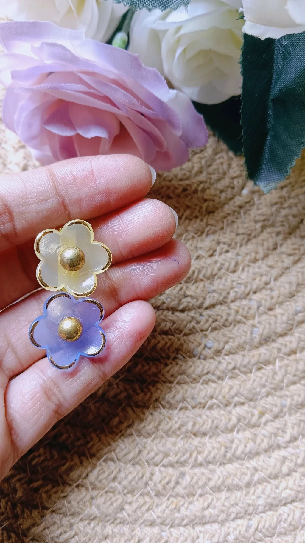 Translucent Floral Saree Pin Brooch