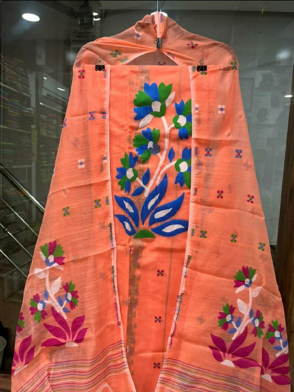 Pure Handloom, Pure Chenderi, Jamdhani Work thumbnail 4