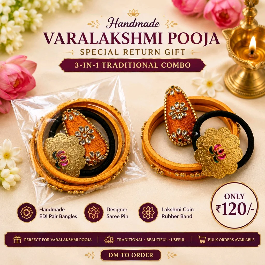 Handmade Varalakshmi Pooja 3-in-1 Traditional Combo