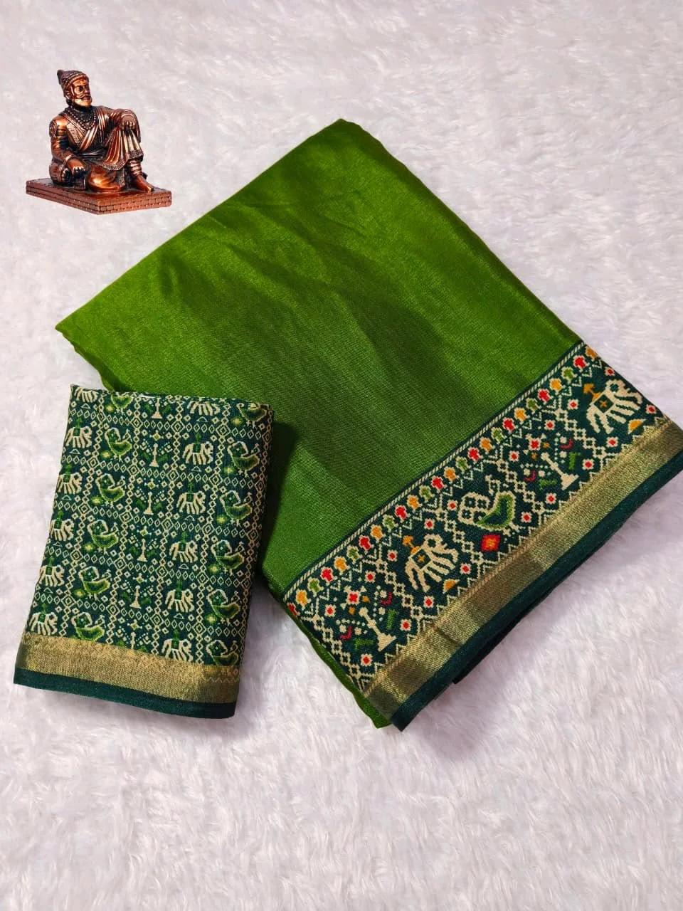 Ajrakh Patola Saree 4