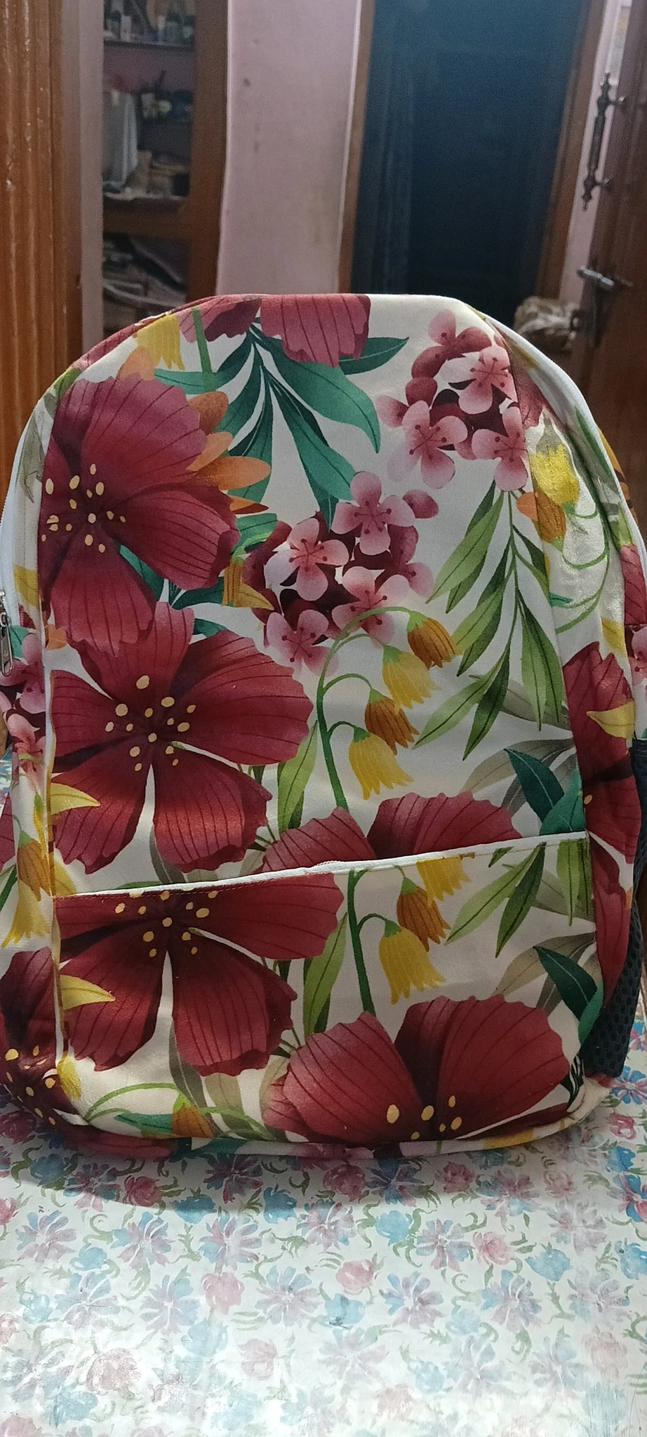 Floral Print Fabric Backpack 1
