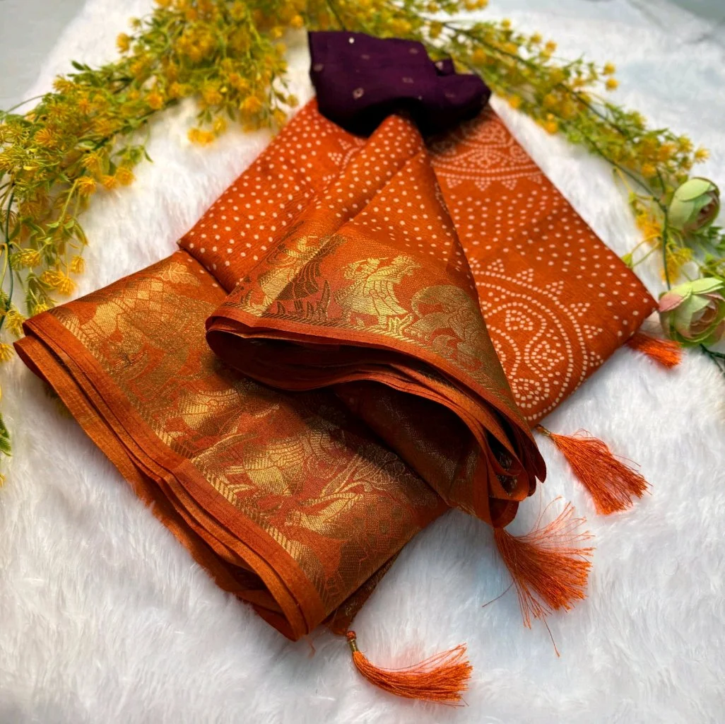 NEW DOLA CREPE CRUSHED SAREE 3