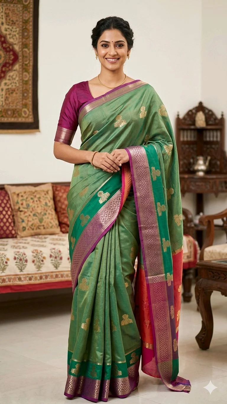 Gadwal Soft Silk Saree thumbnail 1