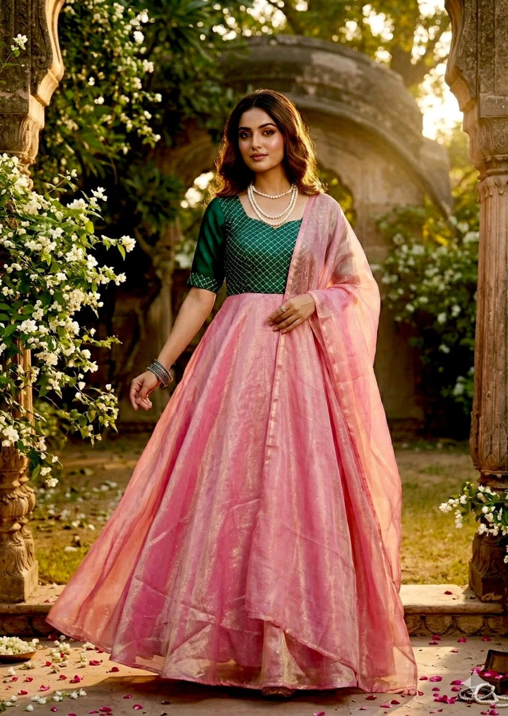 Space Silk Anarkali Dress 8