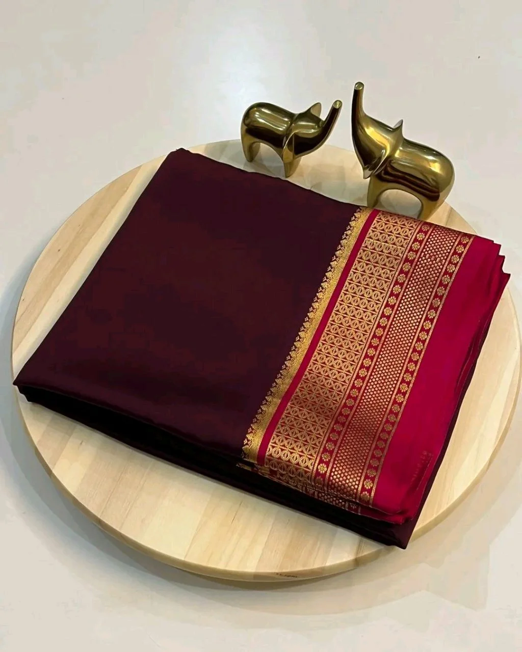 SEMI MYSORE CREPE SAREE 4