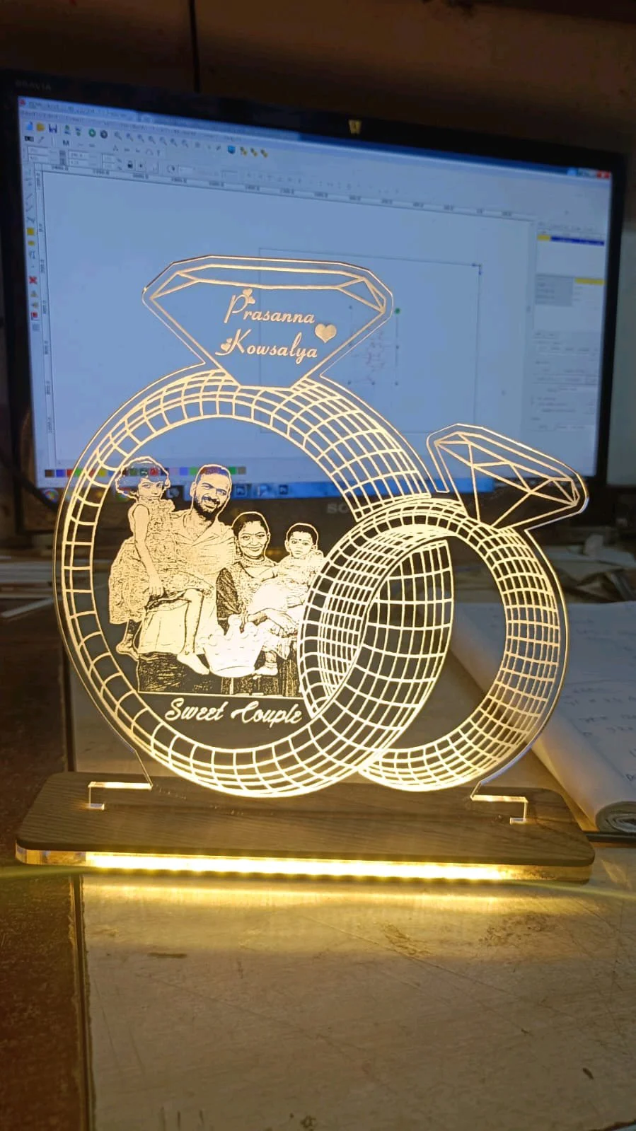 Customized Engagement Ring Acrylic Stand 7