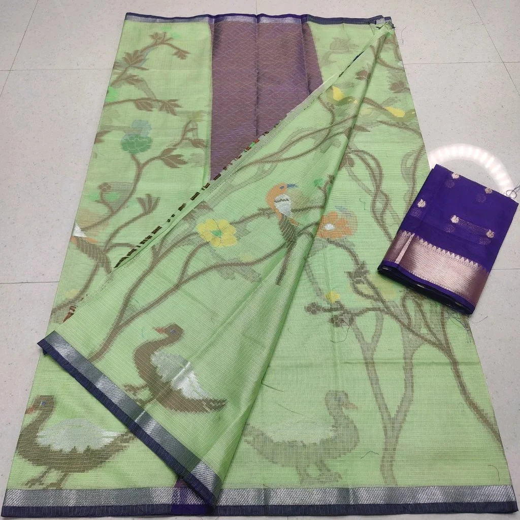 Kota Doria Soft Silk Saree thumbnail 2
