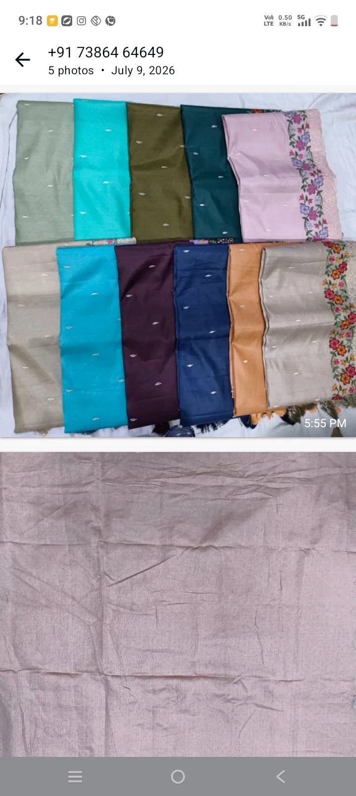 Embroidered Floral Border Stoles thumbnail 2