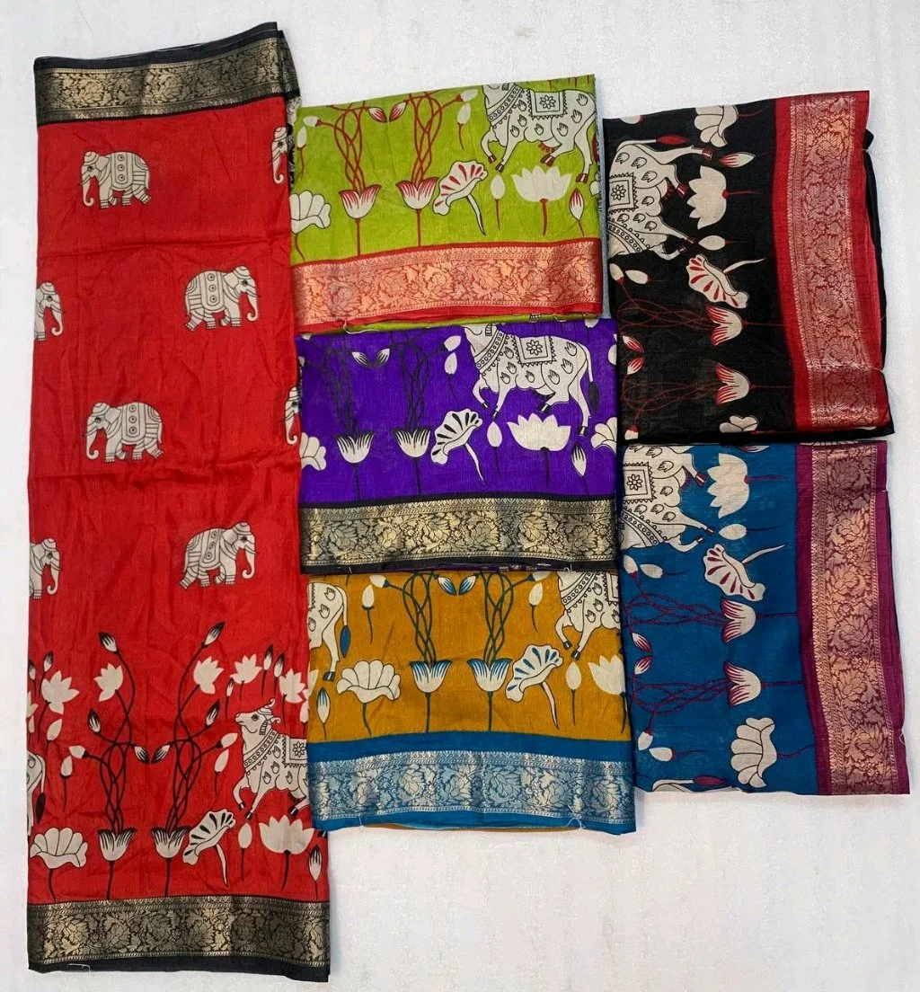 KALKALMKARI MUL MUL SAREES thumbnail 7