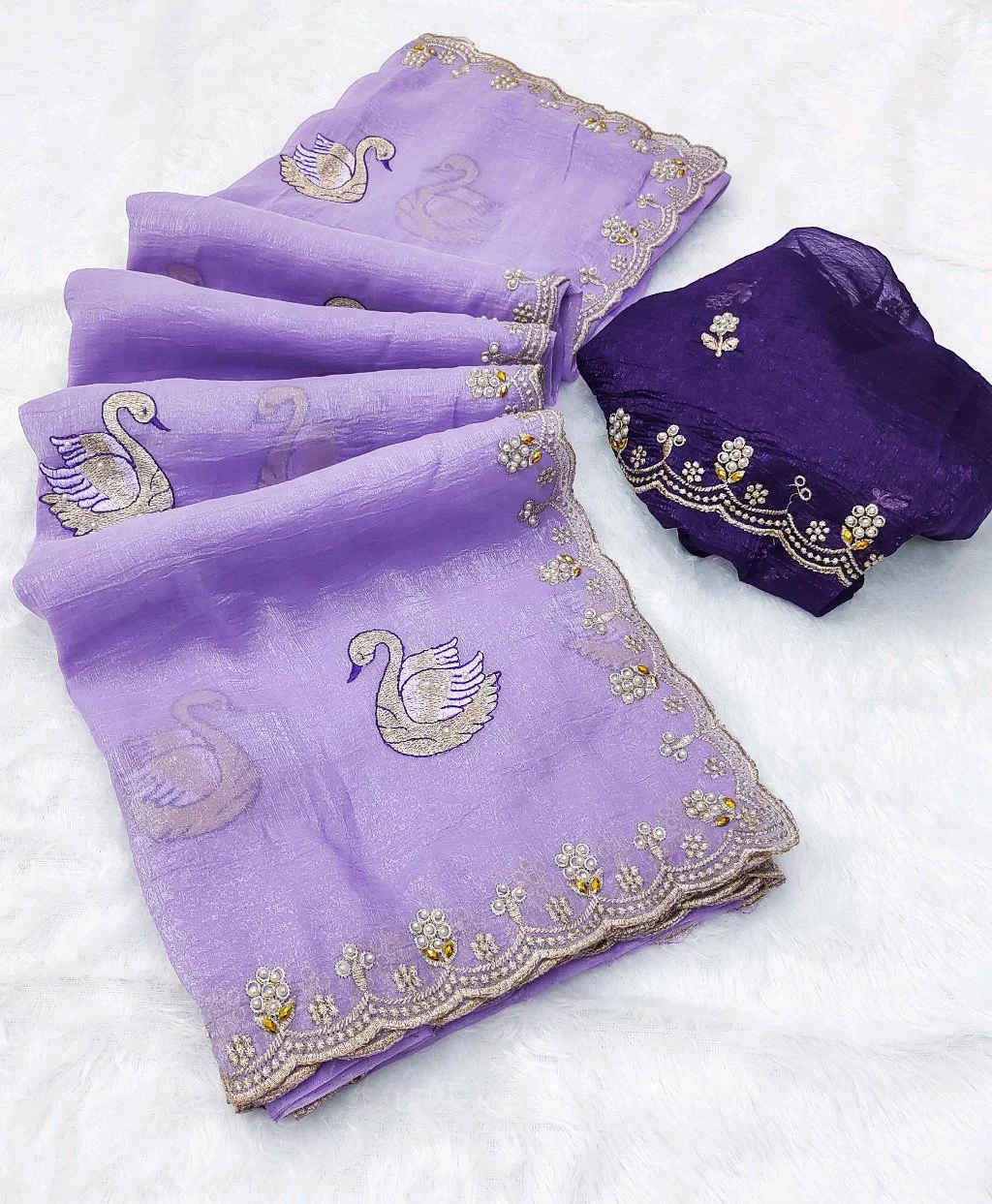 CRUNCHY CIFFON SAREES thumbnail 7
