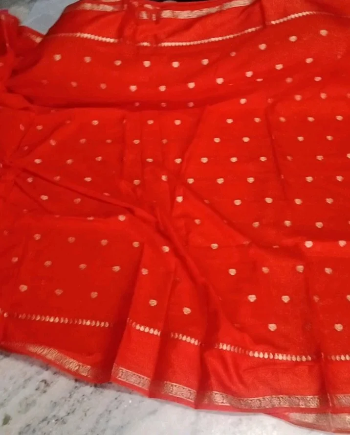Mashroom Silk Georgette Saree , Customer Review 2