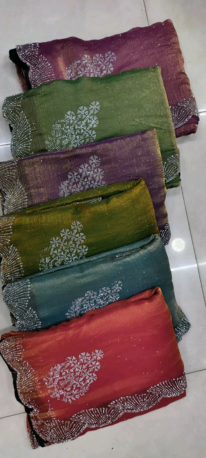 Space Silk Sarees With Stone Work 3