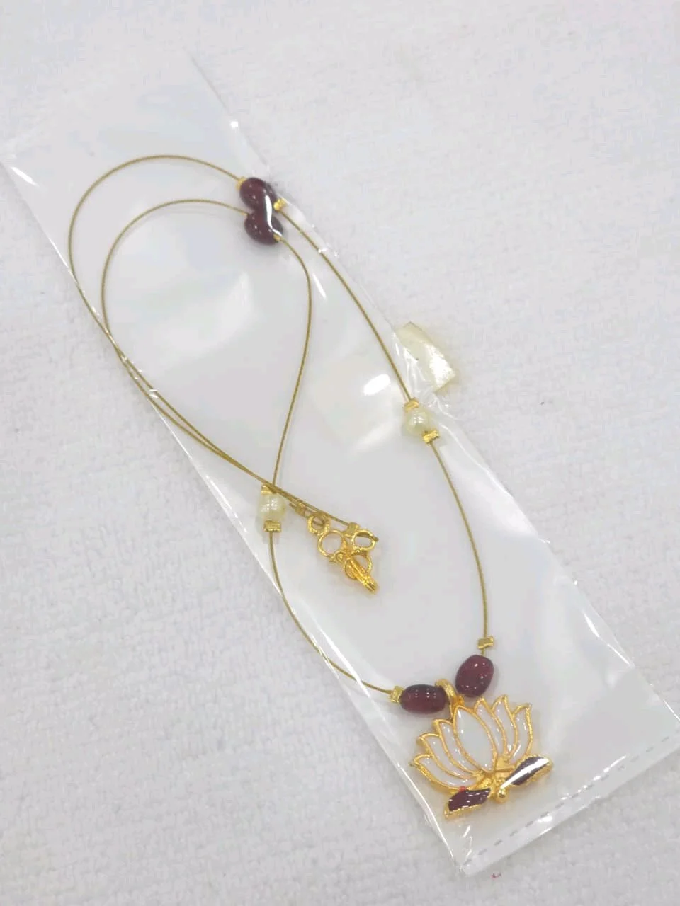 Gold Plated Blue Lotus Invisible Chain thumbnail 2