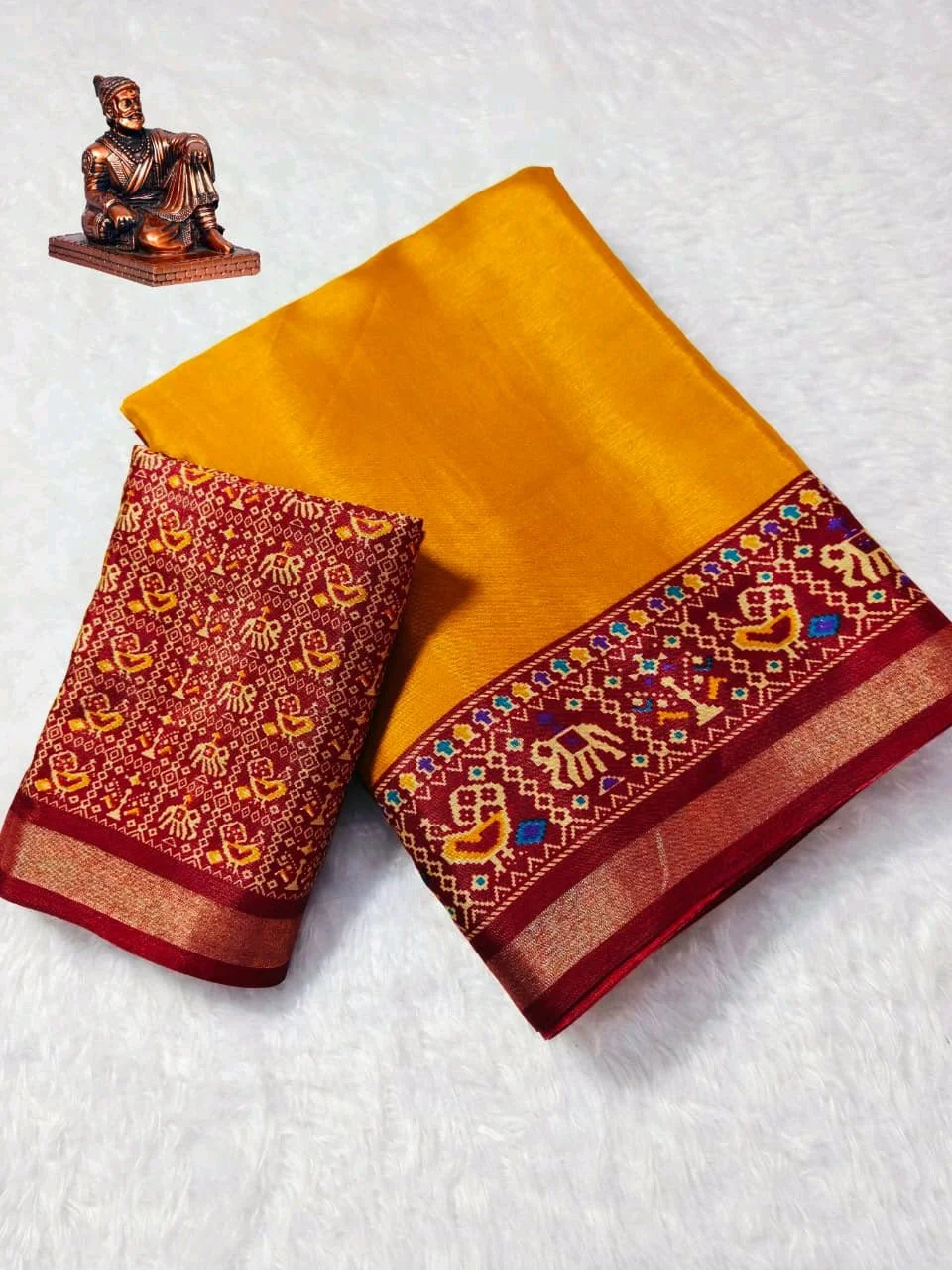 Ajrakh Patola Saree 6