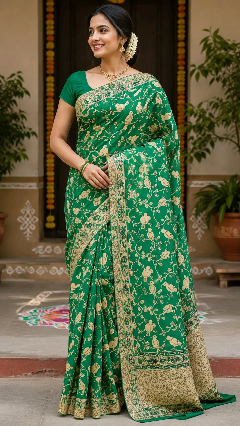 Pure Kalamkari Cotton Sarees thumbnail 1