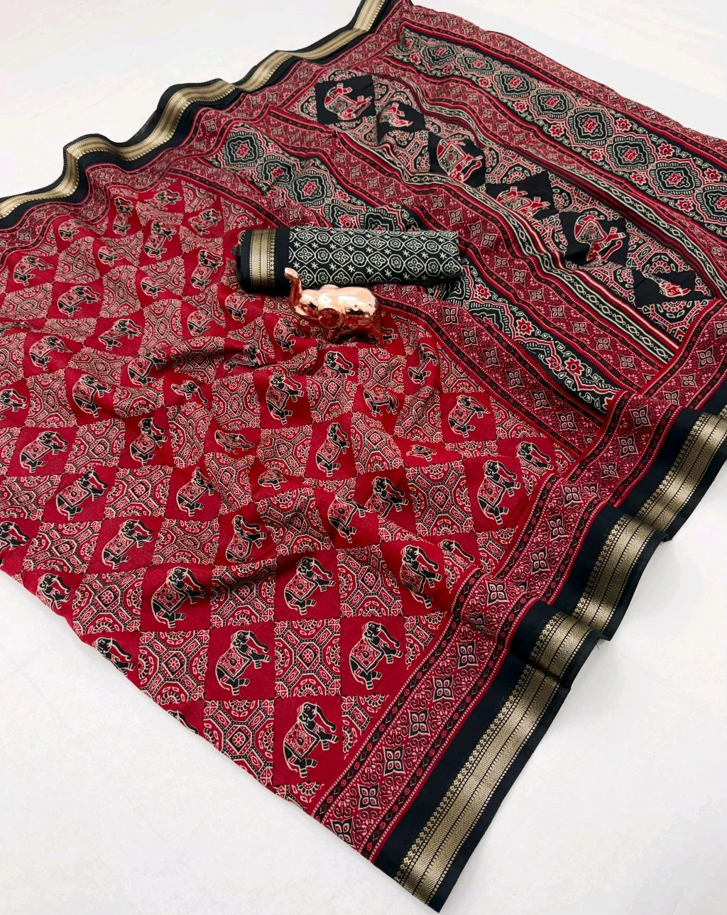 Mul Cotton  With Kalamkari Pallu Saree 7