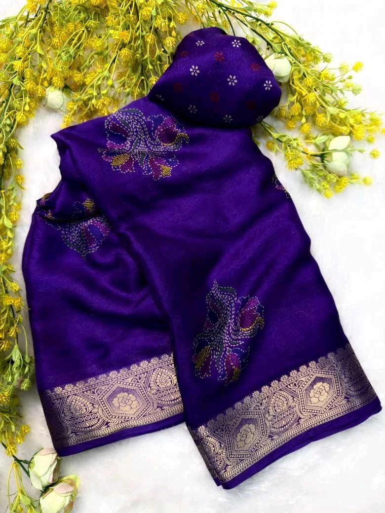 Ajrakh Designer Saree 5