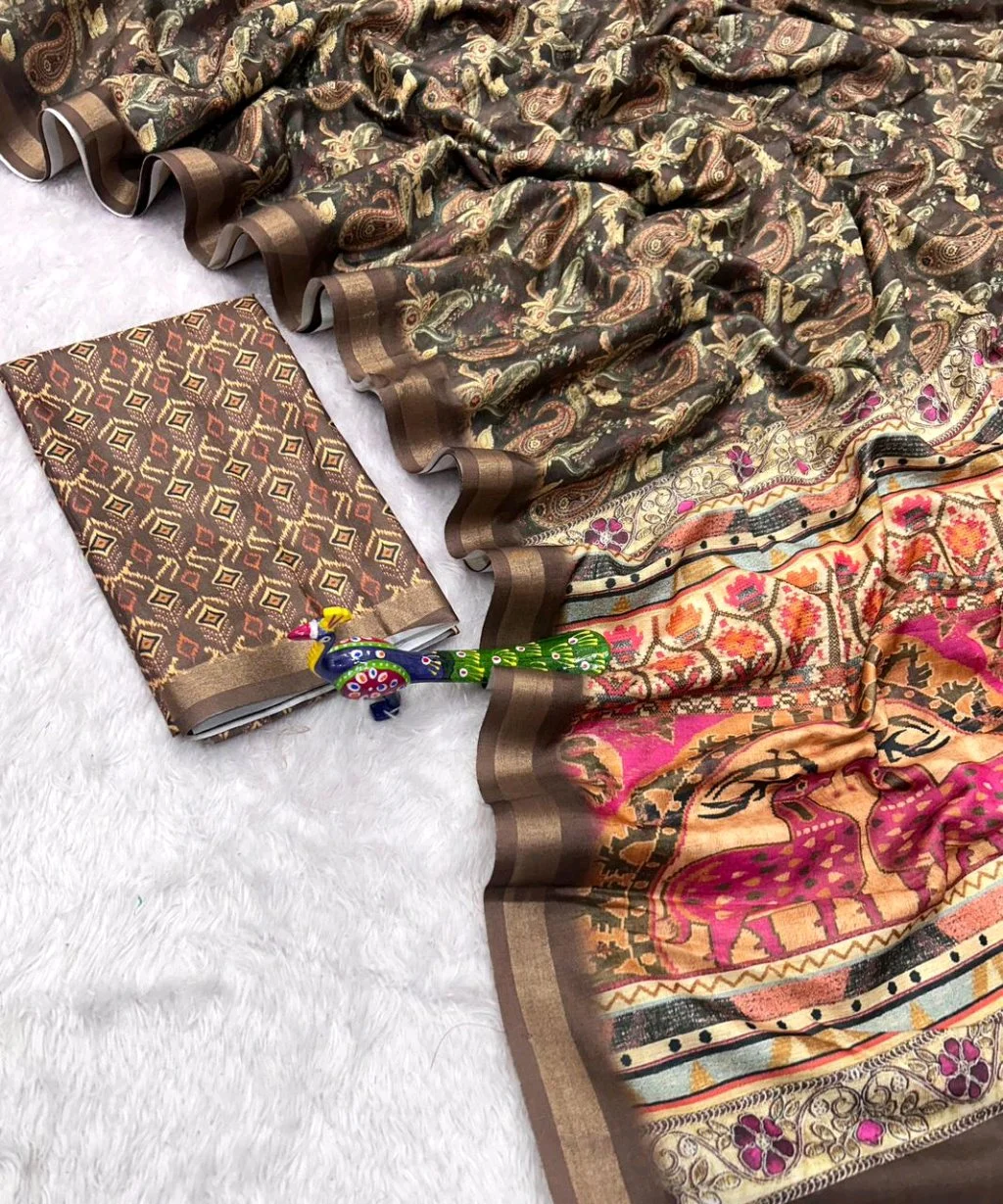 Mul Mul Cotton Digital Print Sarees thumbnail 1