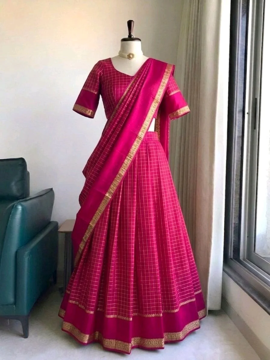Pure Viscose Georgette Lehenga Choli Set thumbnail 4