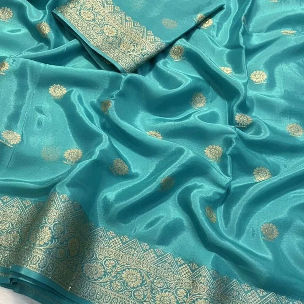 Pure Soft Viscose Crepe Silk Saree 6