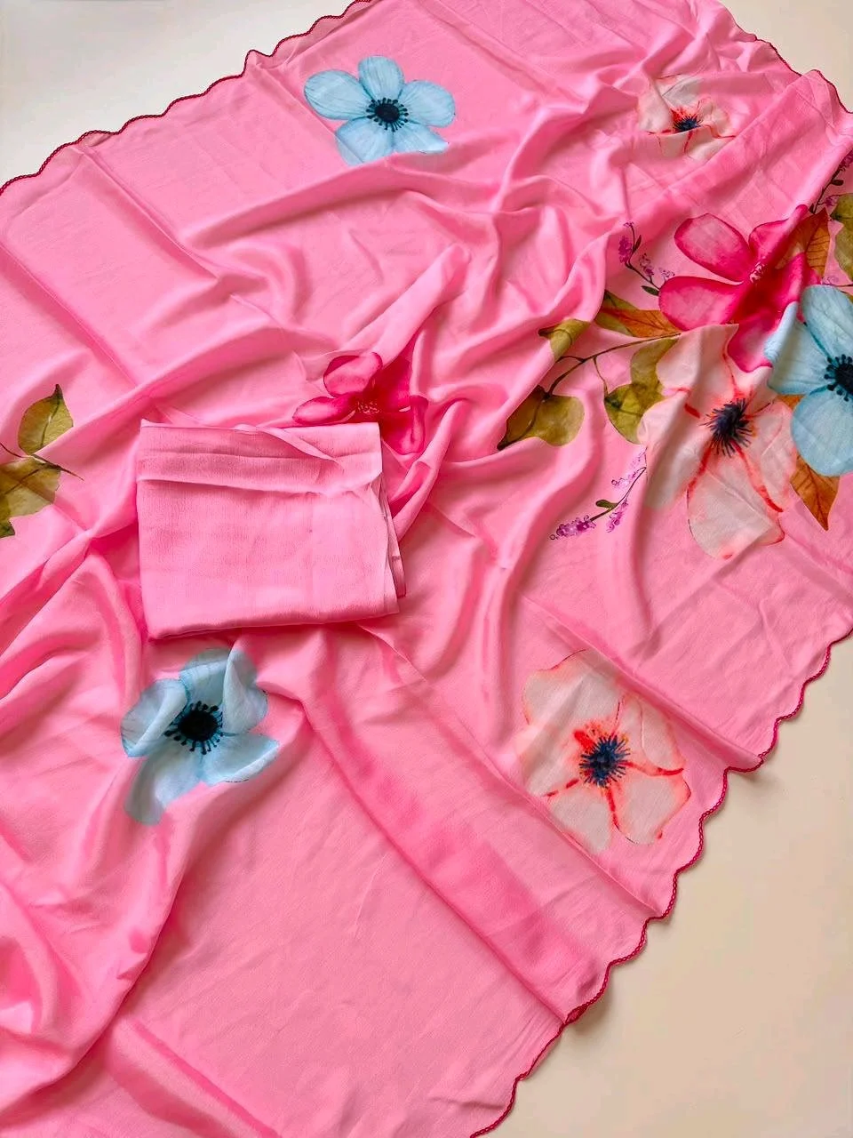 Soft Shinon Fabric Saree 6