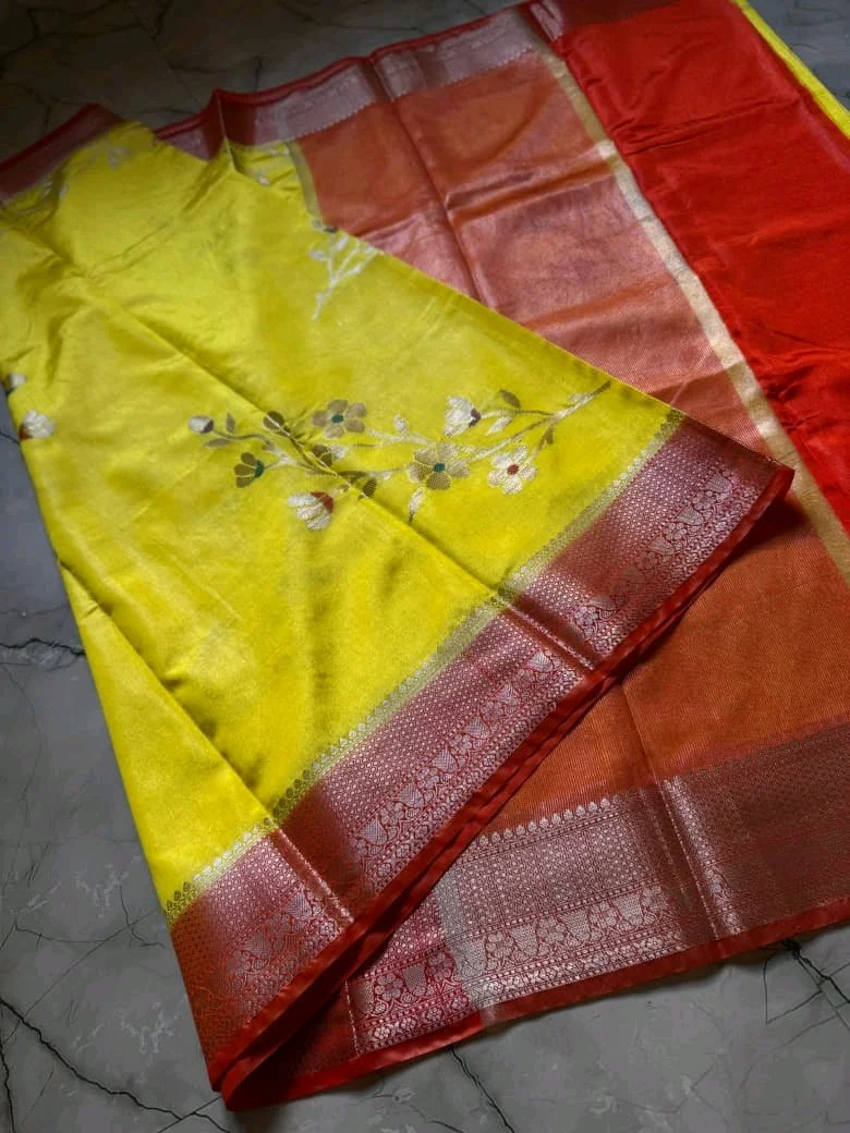 Katan Raw Mango Sarees 3