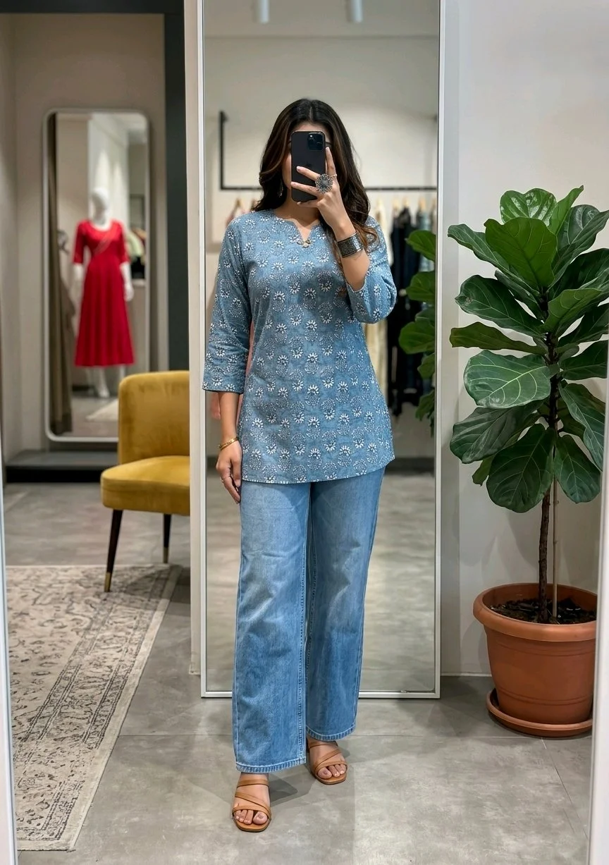 Geometric Print Tunic Top 8